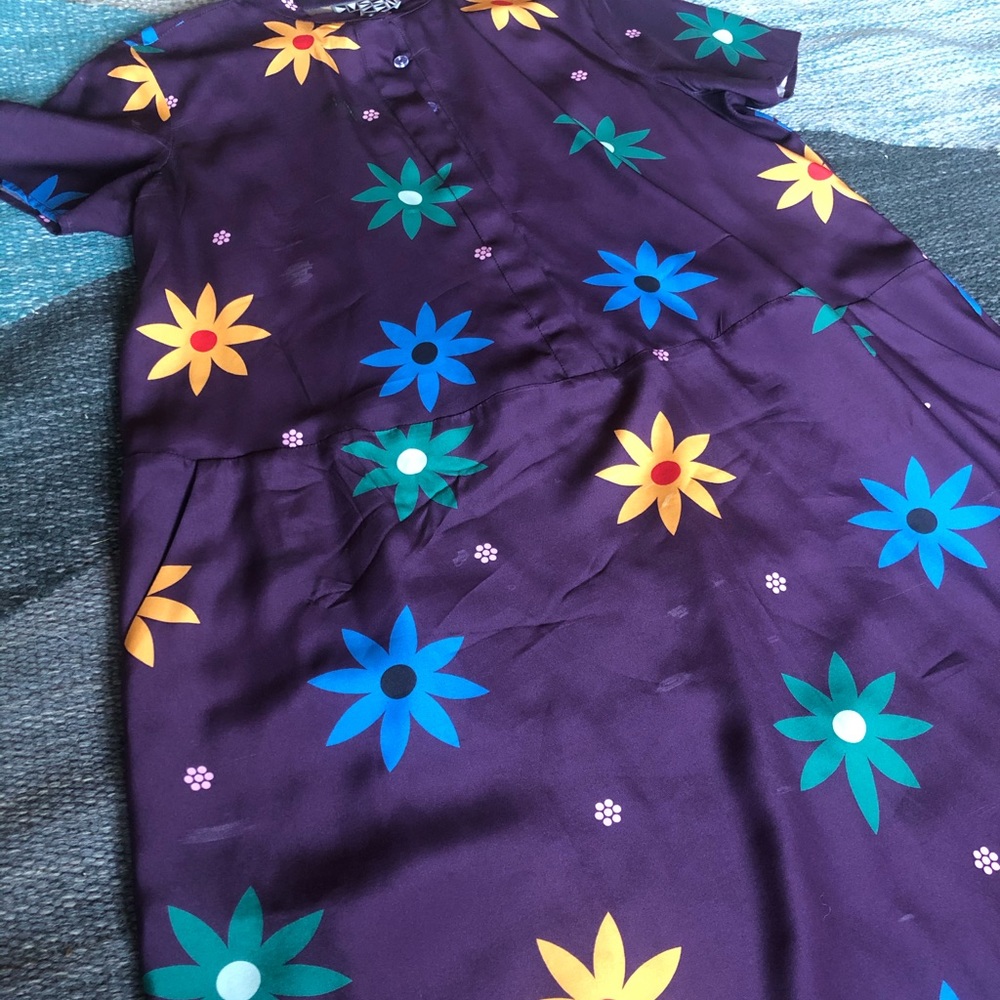 Anthropologie Dusen Dusen Purple Daisy Dress sz S - Picture 5 of 7